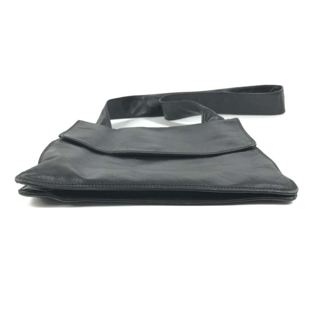 CHANEL Black Leather Logo Shoulder Bag - Picture 6 of 16